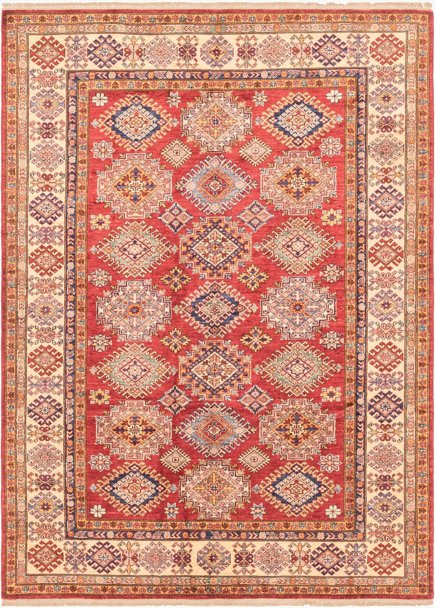 5' 11 x 8' 2  Hand Knotted Kazak Oriental Rug