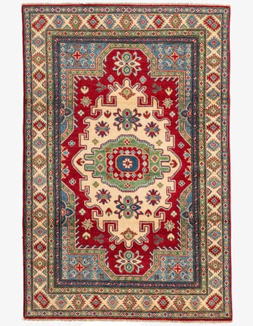 4' x 6' Hand Knotted Kazak Rug