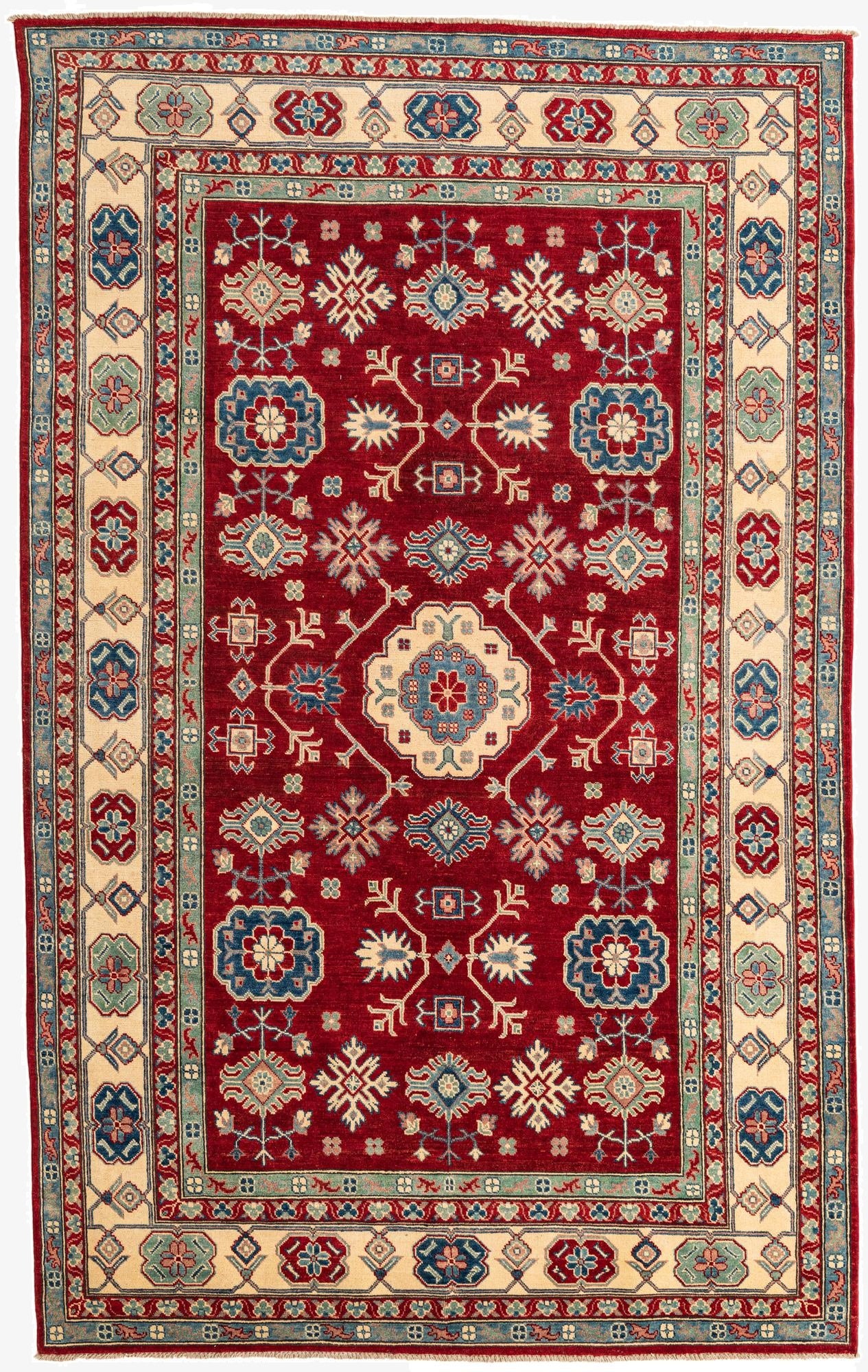6' 5 x 10' 3  Hand Knotted Kazak Rug