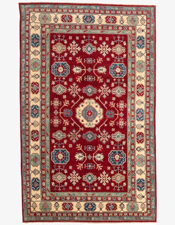 6' 5 x 10' 3 Hand Knotted Kazak Rug