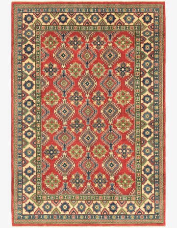 6' 6 x 9' 7 Hand Knotted Kazak Rug