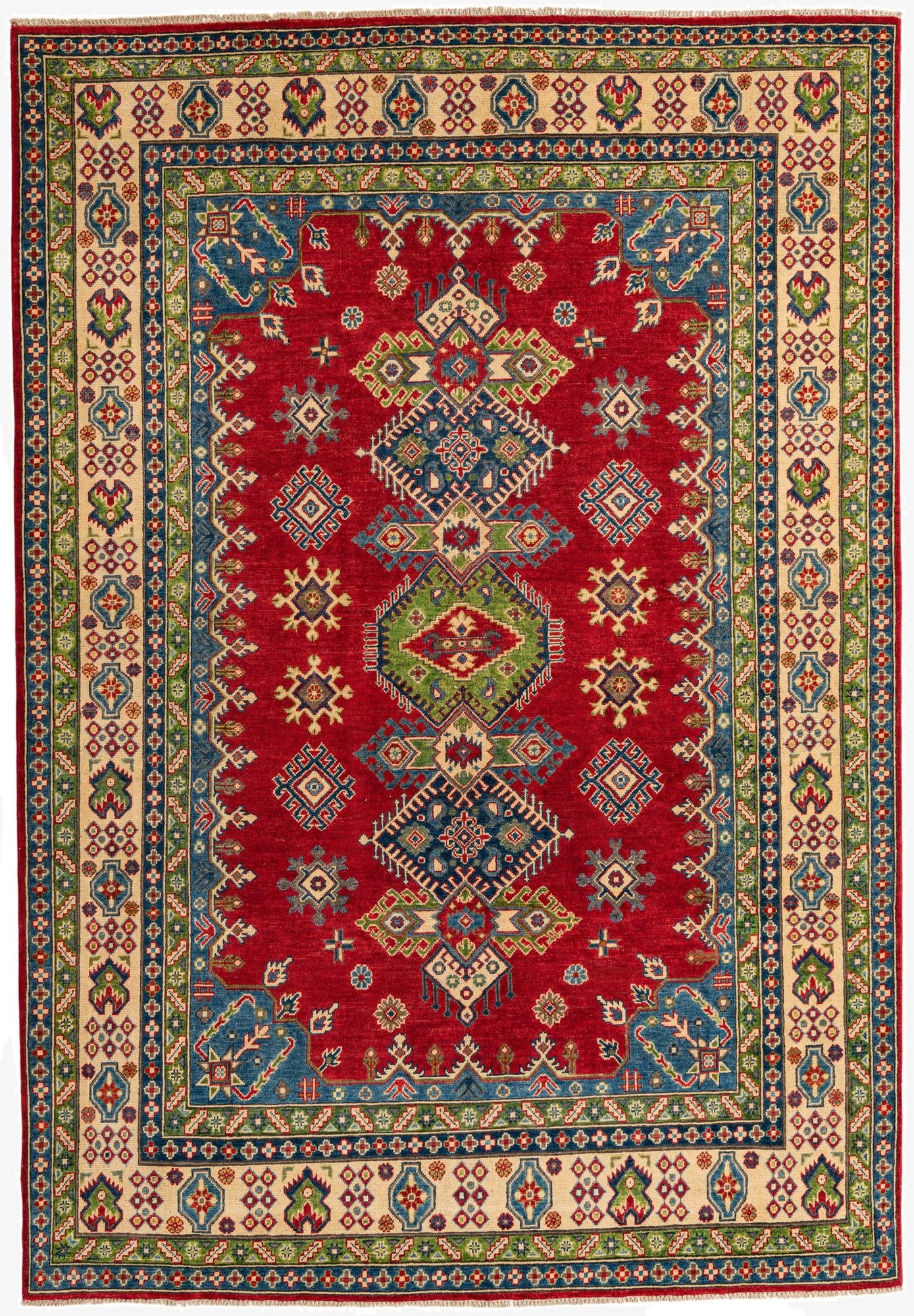 6' 10 x 9' 10  Hand Knotted Kazak Rug
