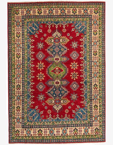 6' 10 x 9' 10 Hand Knotted Kazak Rug