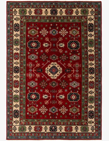 6' 8 x 9' 9 Hand Knotted Kazak Rug