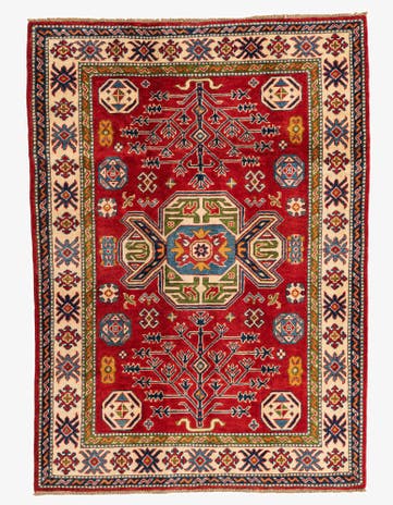 4' 1 x 5' 10 Hand Knotted Kazak Rug