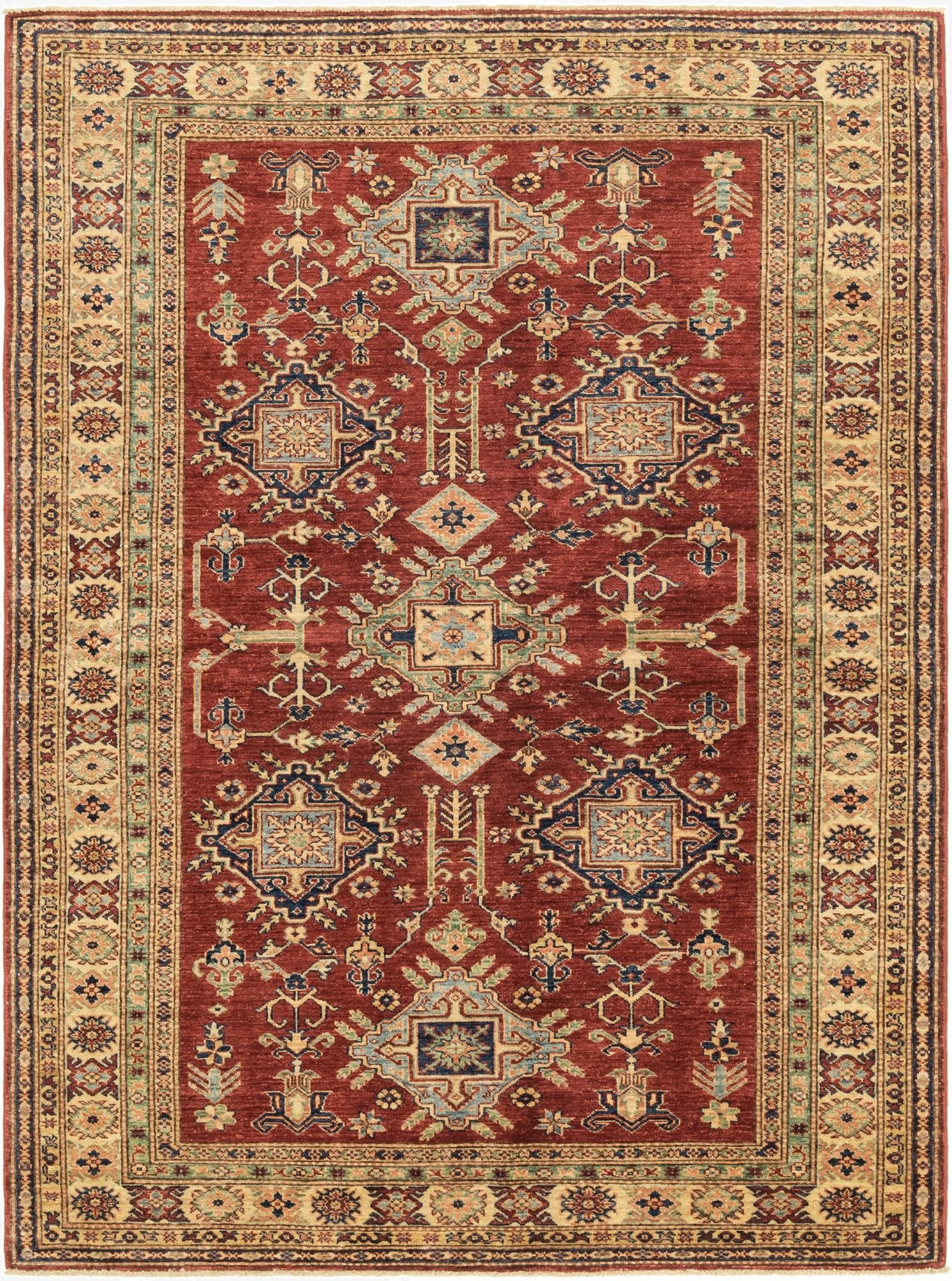 5' 6 x 7' 6  Hand Knotted Kazak Oriental Rug