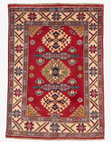 2' 10 x 4' Hand Knotted Kazak Rug