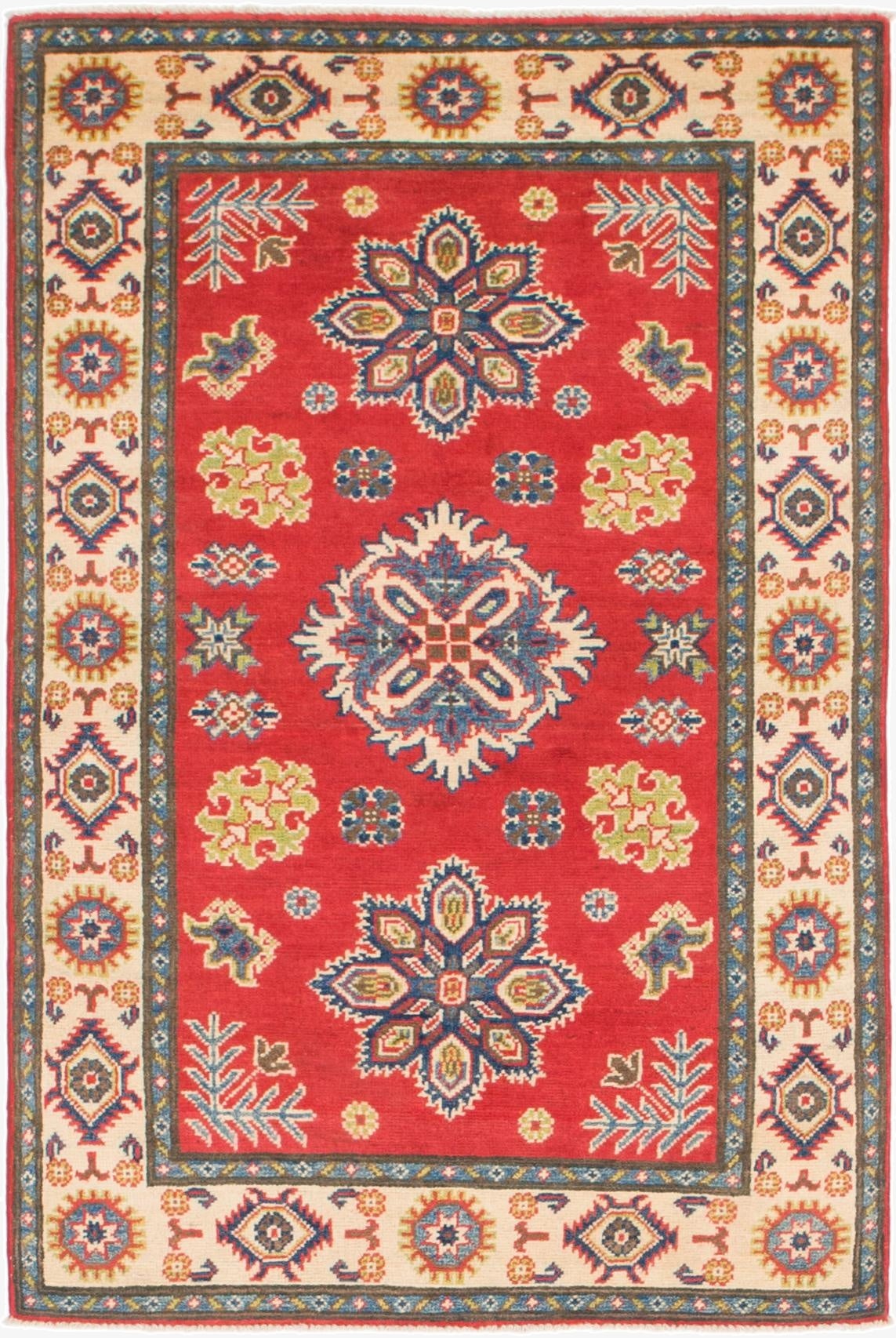 3' 2 x 5'  Hand Knotted Kazak Rug