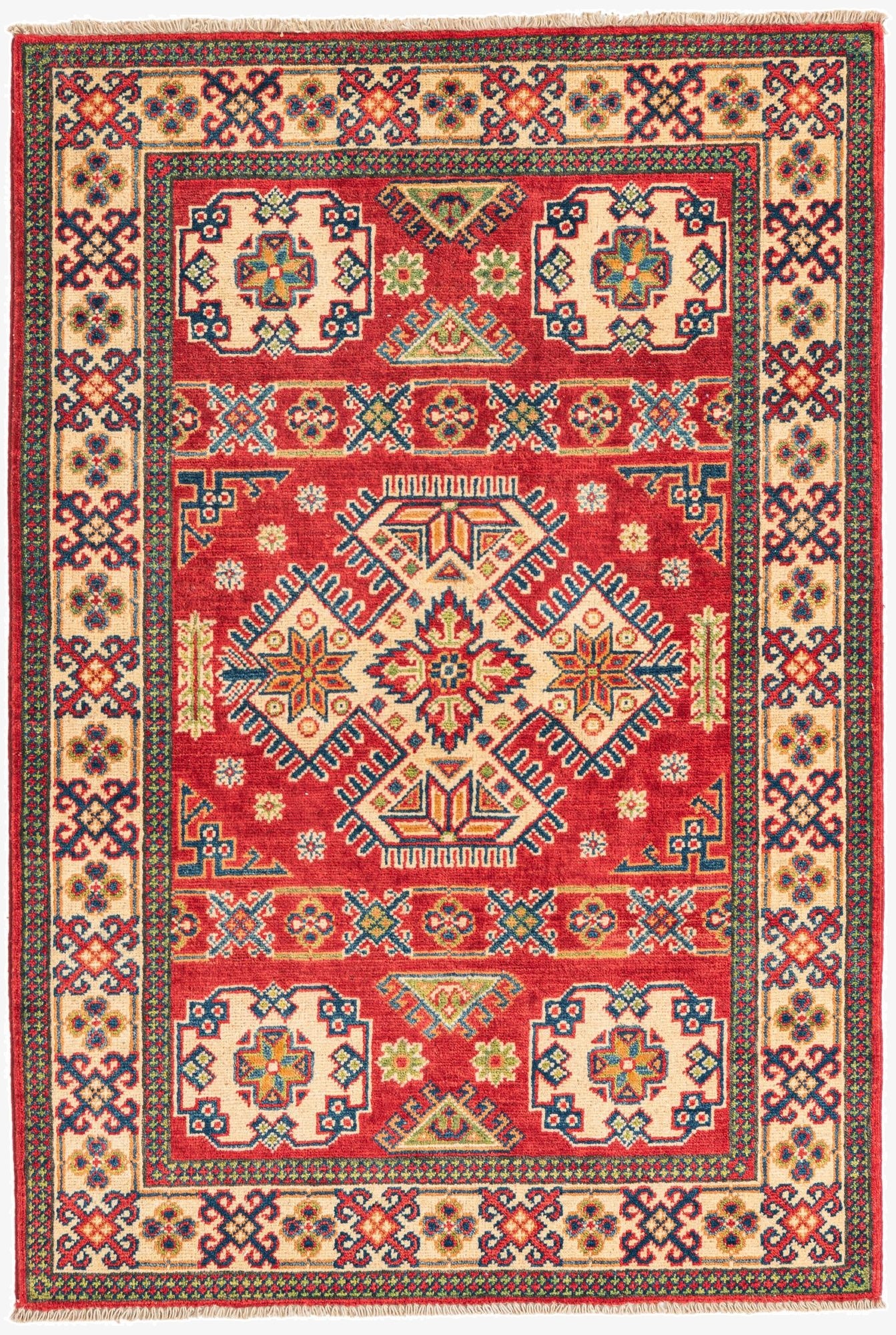 3' 5 x 5'  Hand Knotted Kazak Rug