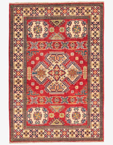 3' 5 x 5' Hand Knotted Kazak Rug