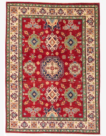 5' x 7' 1 Hand Knotted Kazak Rug
