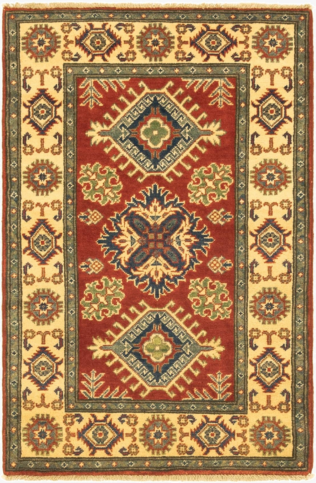 2' 8 x 4' 2  Hand Knotted Kazak Rug