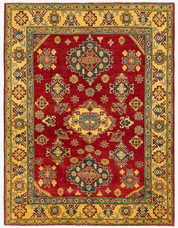 5' 3 x 6' 9 Hand Knotted Kazak Rug