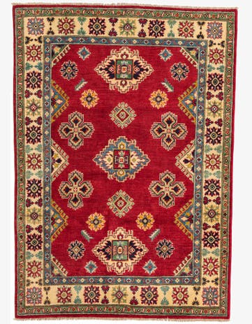 4' 1 x 5' 10 Hand Knotted Kazak Rug