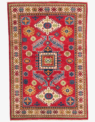 3' 4 x 5' Hand Knotted Kazak Rug