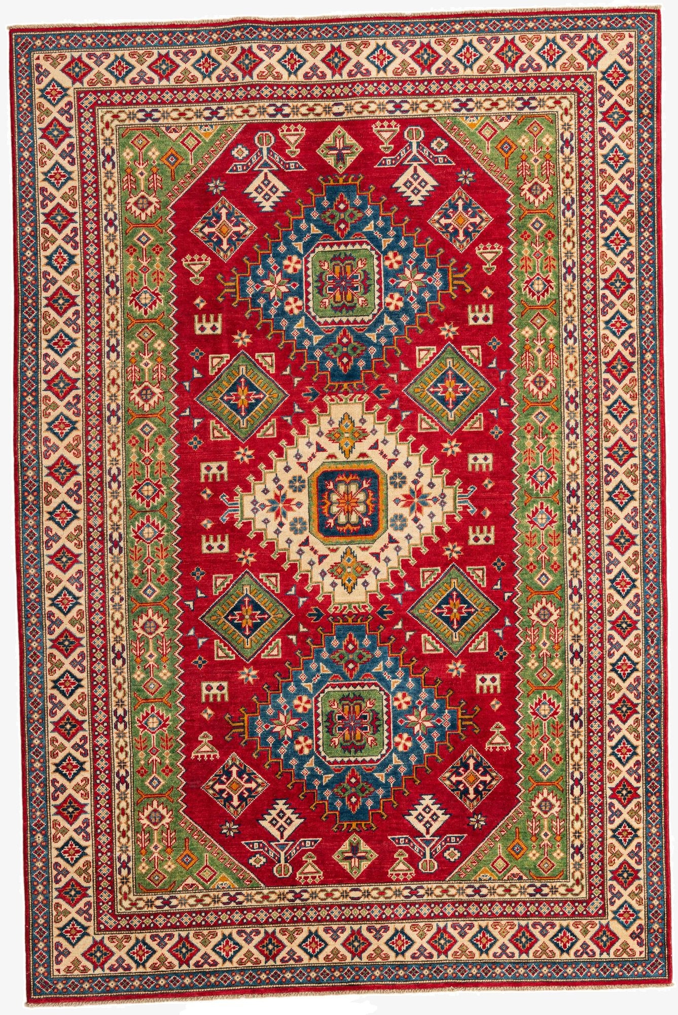 6' x 9'  Hand Knotted Kazak Rug