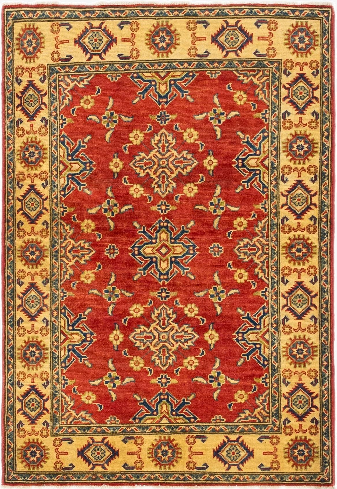 3' 5 x 5' 1  Hand Knotted Kazak Rug