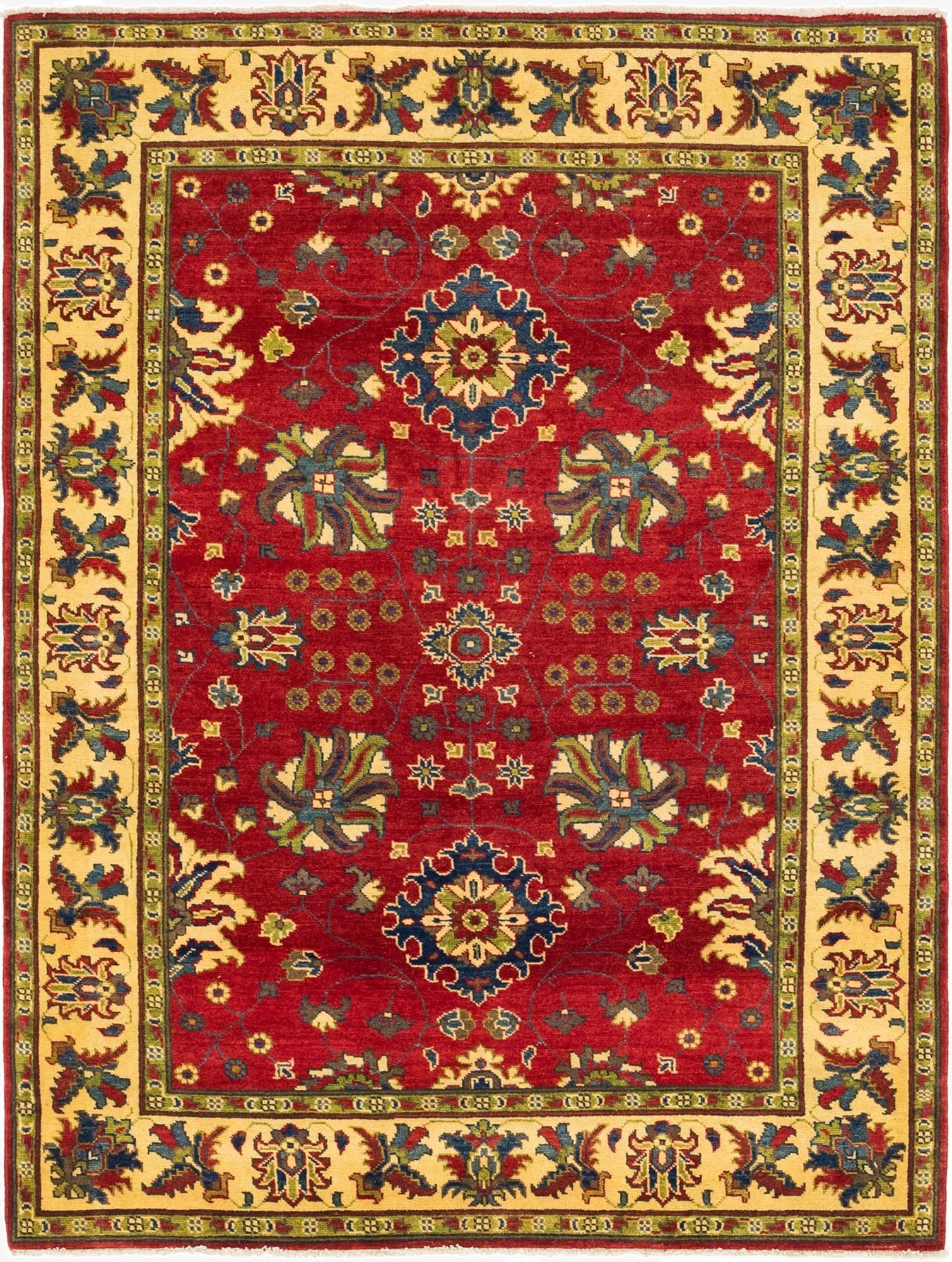5' x 6' 7  Hand Knotted Kazak Rug