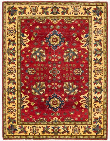 5' x 6' 7 Hand Knotted Kazak Rug