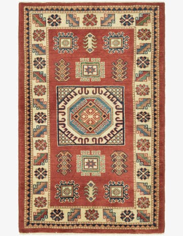 3' 1 x 4' 10 Hand Knotted Kazak Oriental Rug