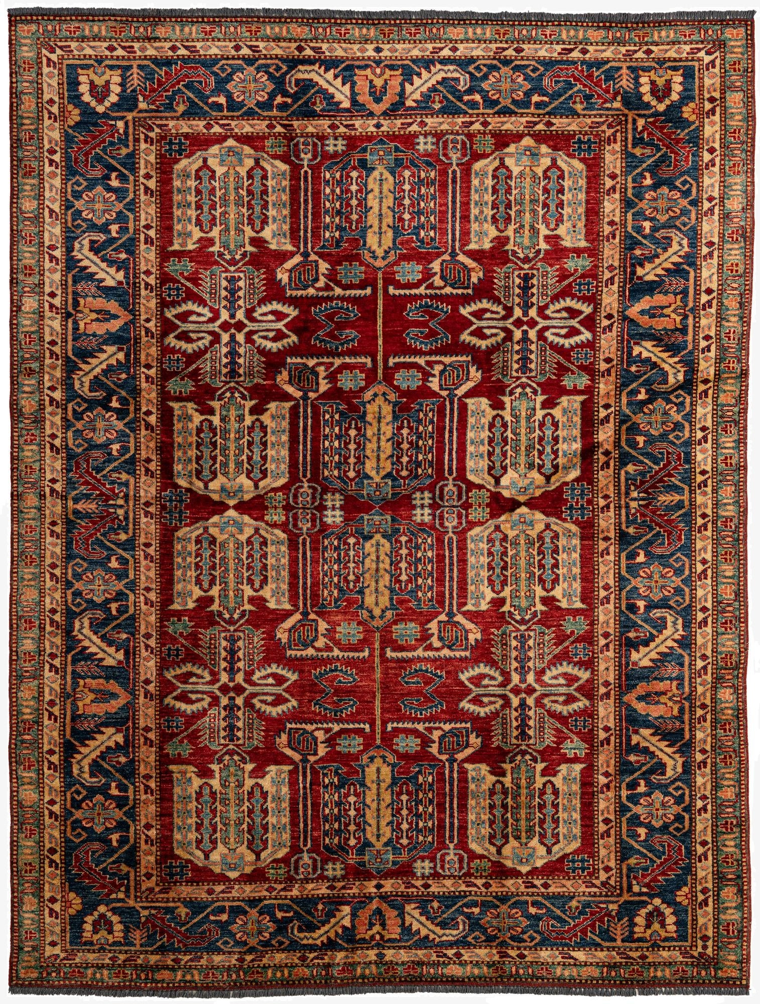 5' 11 x 7' 10  Hand Knotted Kazak Wool Rug