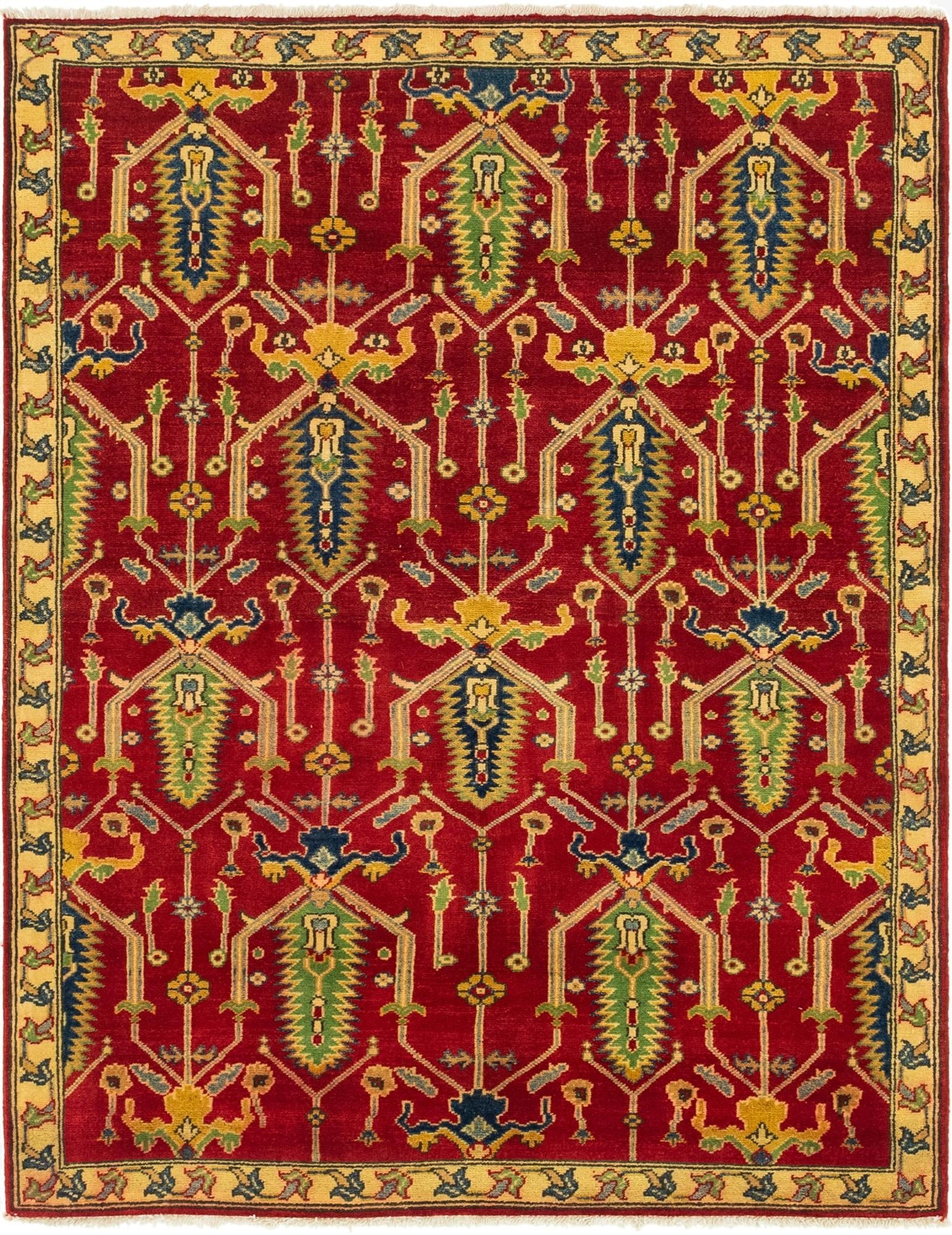 5' x 6' 6  Hand Knotted Kazak Rug