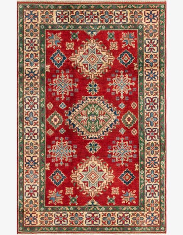 3' 10 x 6' Hand Knotted Kazak Rug