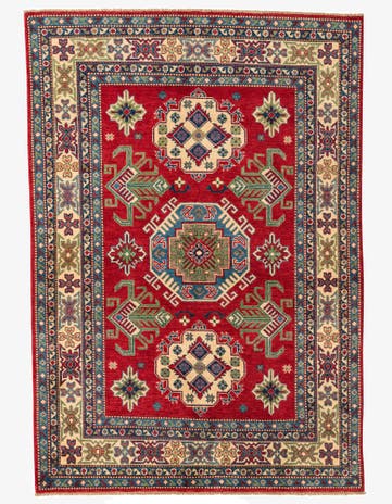 5' 5 x 7' 9 Hand Knotted Kazak Rug