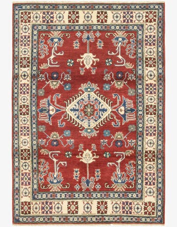 3' 10 x 5' 10 Hand Knotted Kazak Rug
