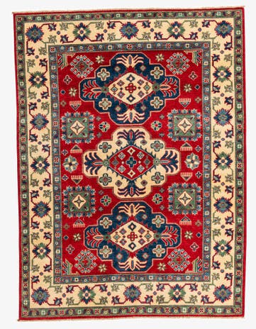 5' x 6' 8 Hand Knotted Kazak Rug