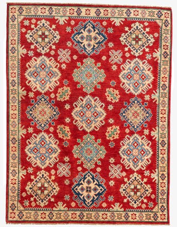 5' 2 x 6' 10 Hand Knotted Kazak Rug