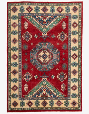 6' 8 x 9' 8 Hand Knotted Kazak Rug