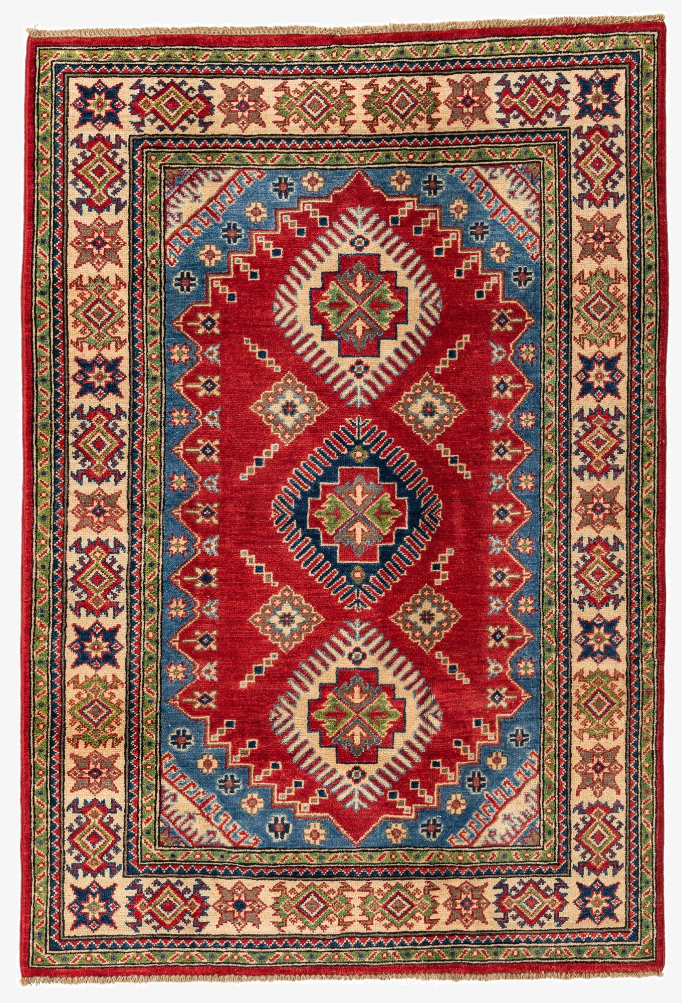 4' 1 x 6'  Hand Knotted Kazak Rug