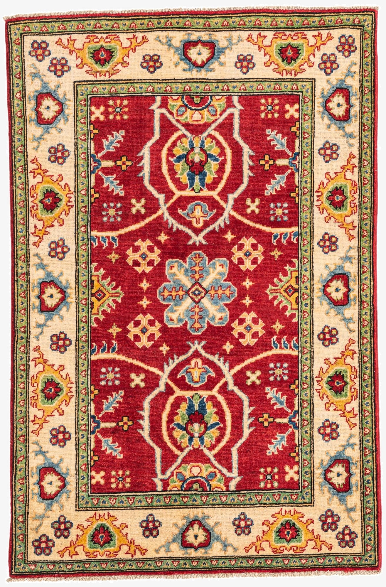 3' 2 x 5'  Hand Knotted Kazak Rug