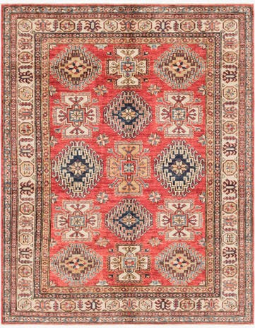 4' 11 x 6' 6 Hand Knotted Kazak Oriental Rug