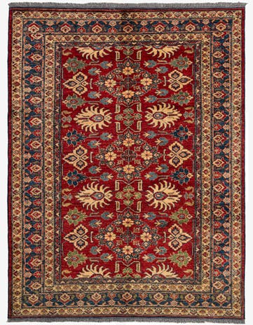 4' 10 x 6' 4 Hand Knotted Kazak Wool Rug