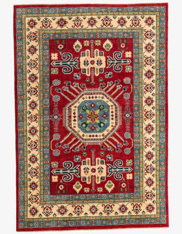 6' 8 x 9' 9 Hand Knotted Kazak Rug