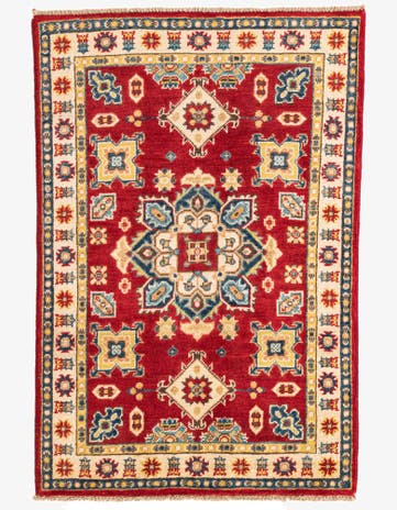 2' 8 x 4' Hand Knotted Kazak Rug