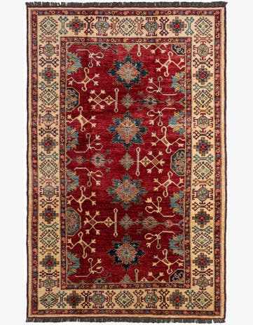 6' 6 x 10' 3 Hand Knotted Kazak Wool Rug