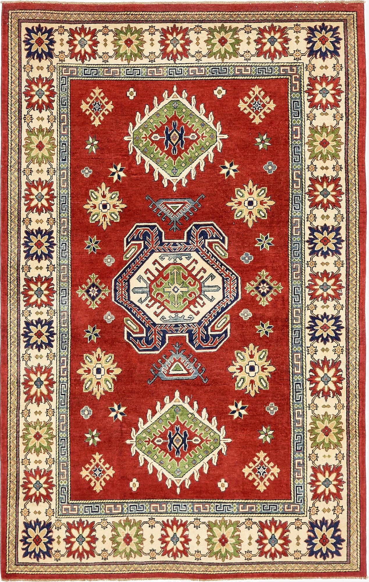 6' 5 x 10' 2  Hand Knotted Kazak Oriental Rug