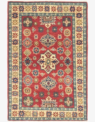 2' 7 x 4' Hand Knotted Kazak Rug