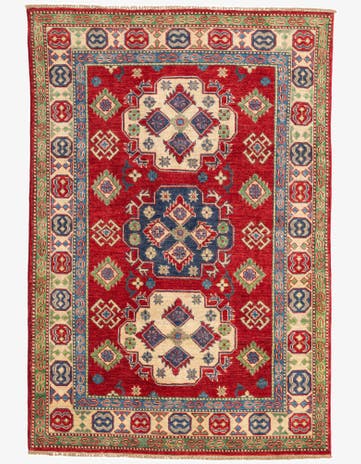 4' x 6' Hand Knotted Kazak Rug