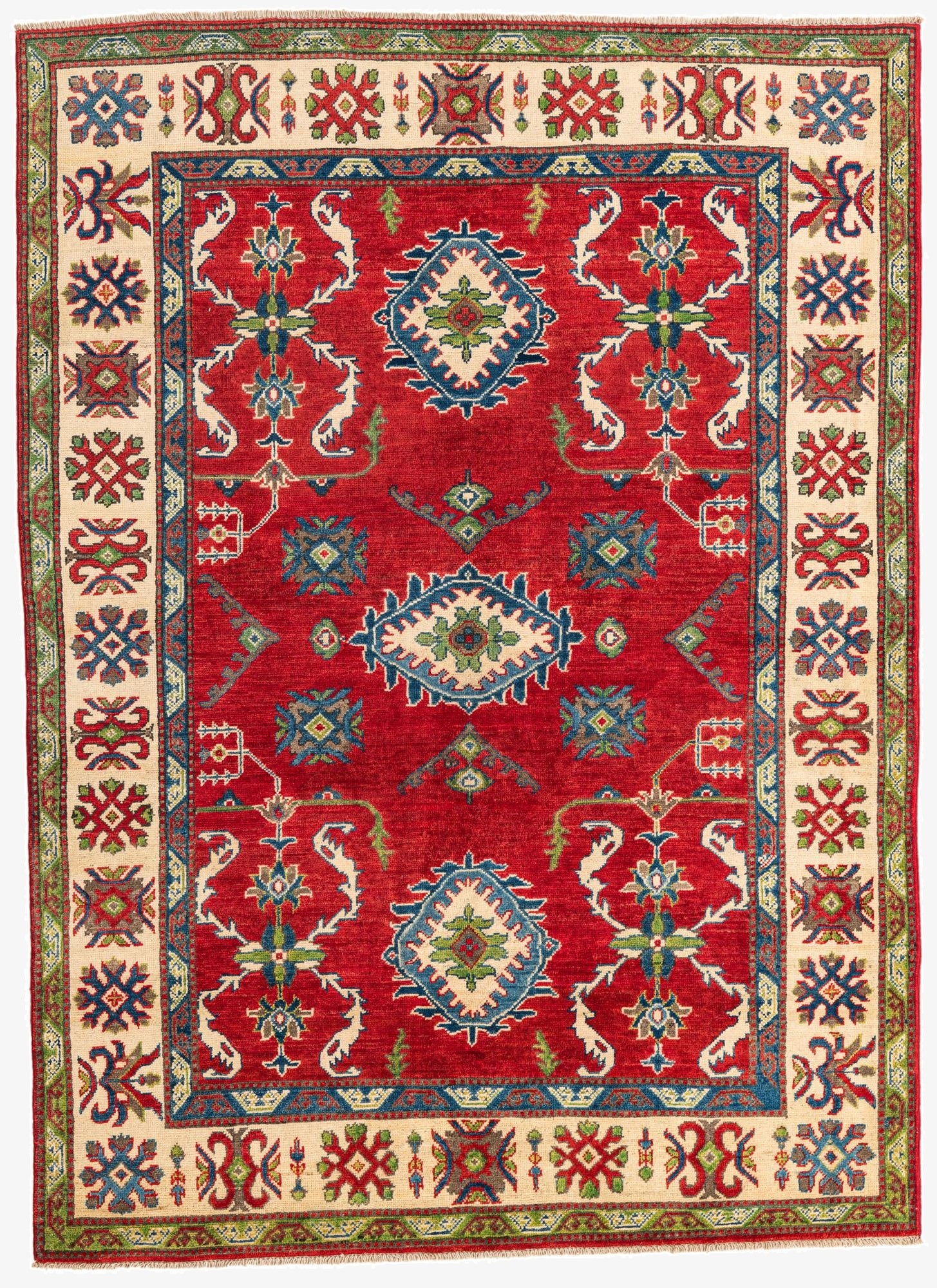 5' x 7'  Hand Knotted Kazak Rug