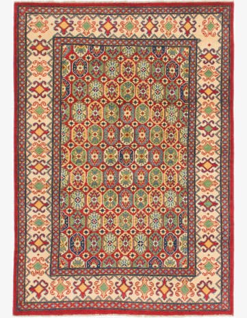4' x 5' 9 Hand Knotted Kazak Rug