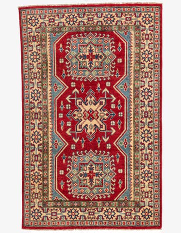 3' 10 x 6' 2 Hand Knotted Kazak Rug
