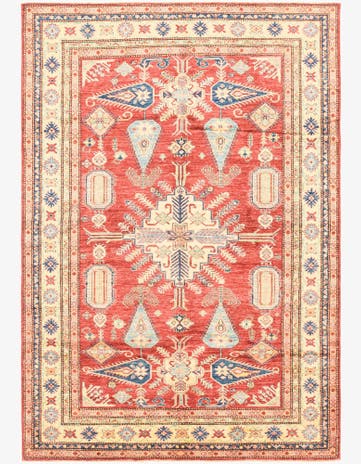 5' 9 x 8' 5 Hand Knotted Kazak Oriental Rug