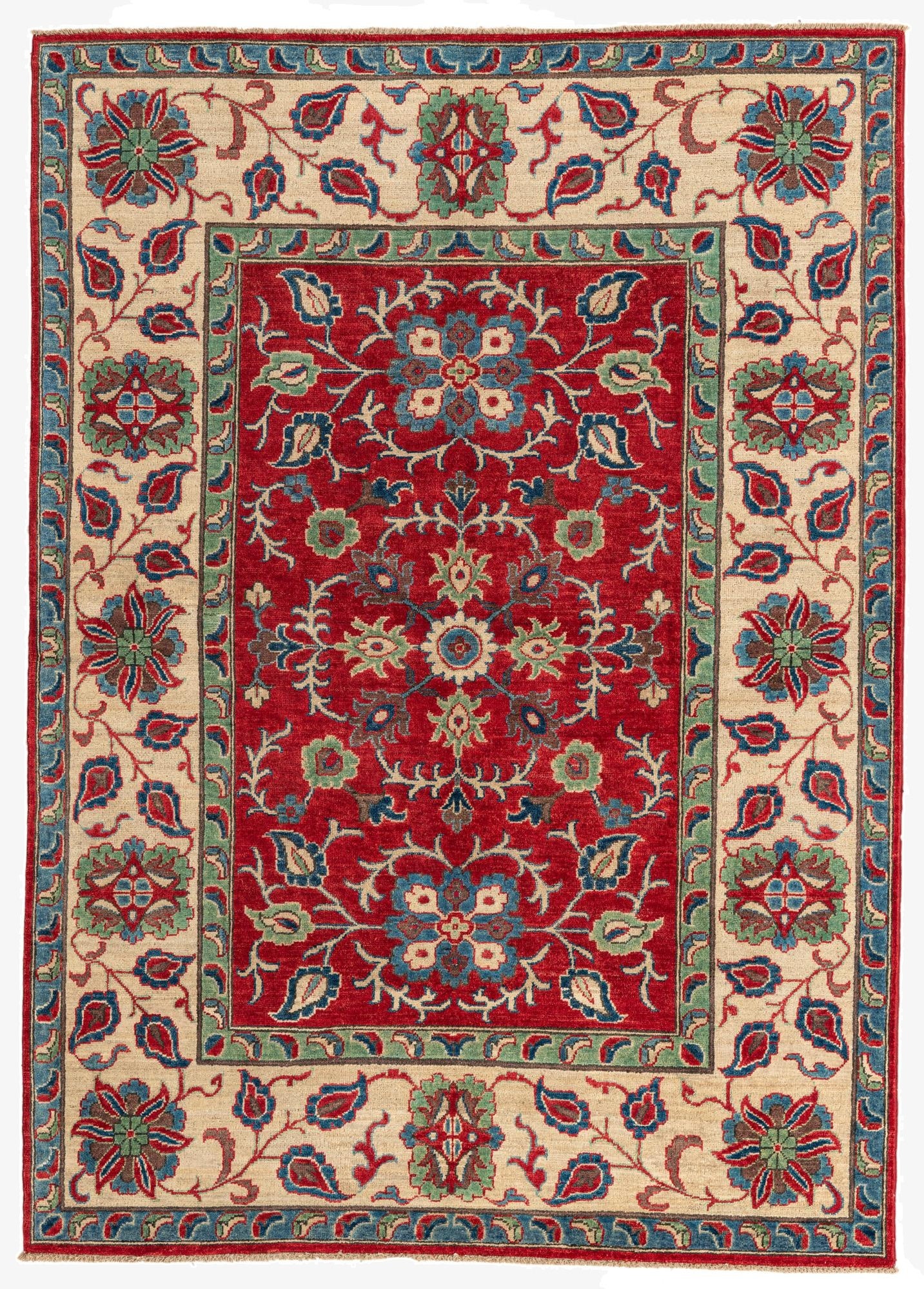 5' 7 x 7' 10  Hand Knotted Kazak Rug