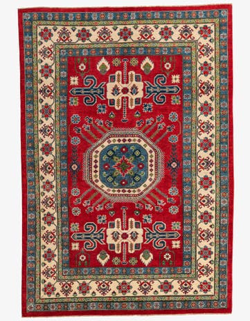 6' 7 x 9' 6 Hand Knotted Kazak Rug