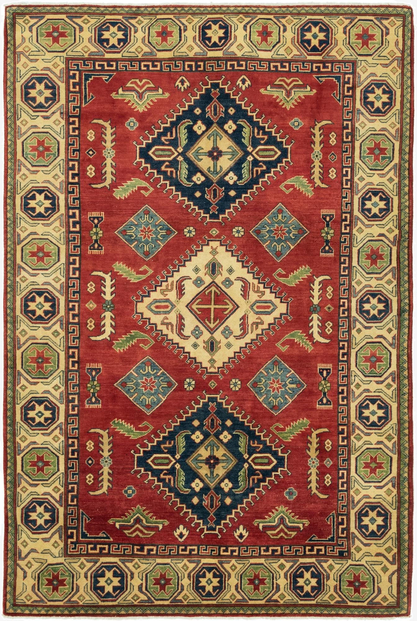 6' 8 x 10'  Hand Knotted Kazak Rug