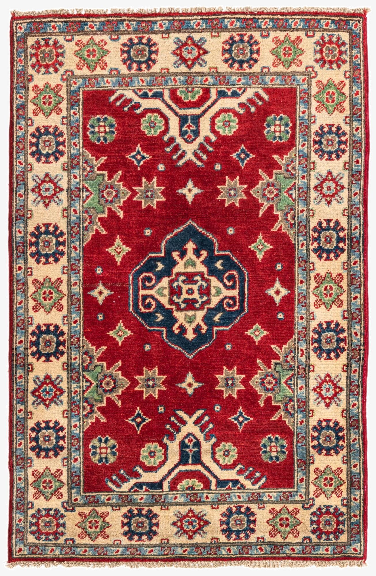 2' 9 x 4' 3  Hand Knotted Kazak Rug